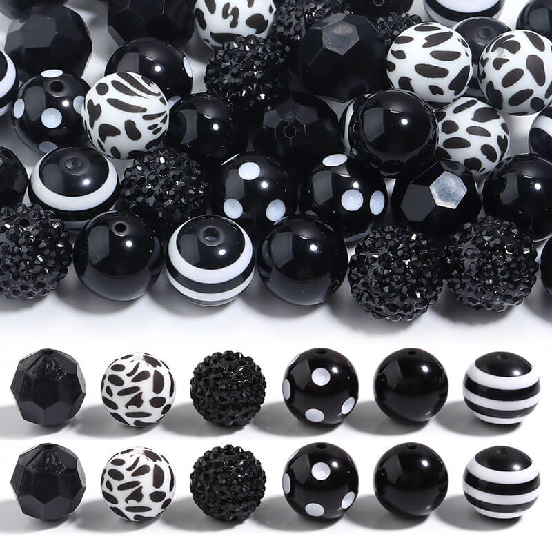 A252-20MM Acrylic Beads Mixed (Matching Game)