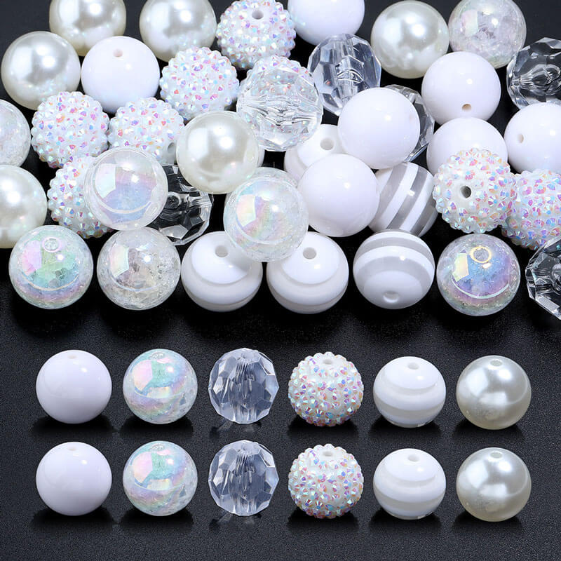 A252-20MM Acrylic Beads Mixed (Matching Game)