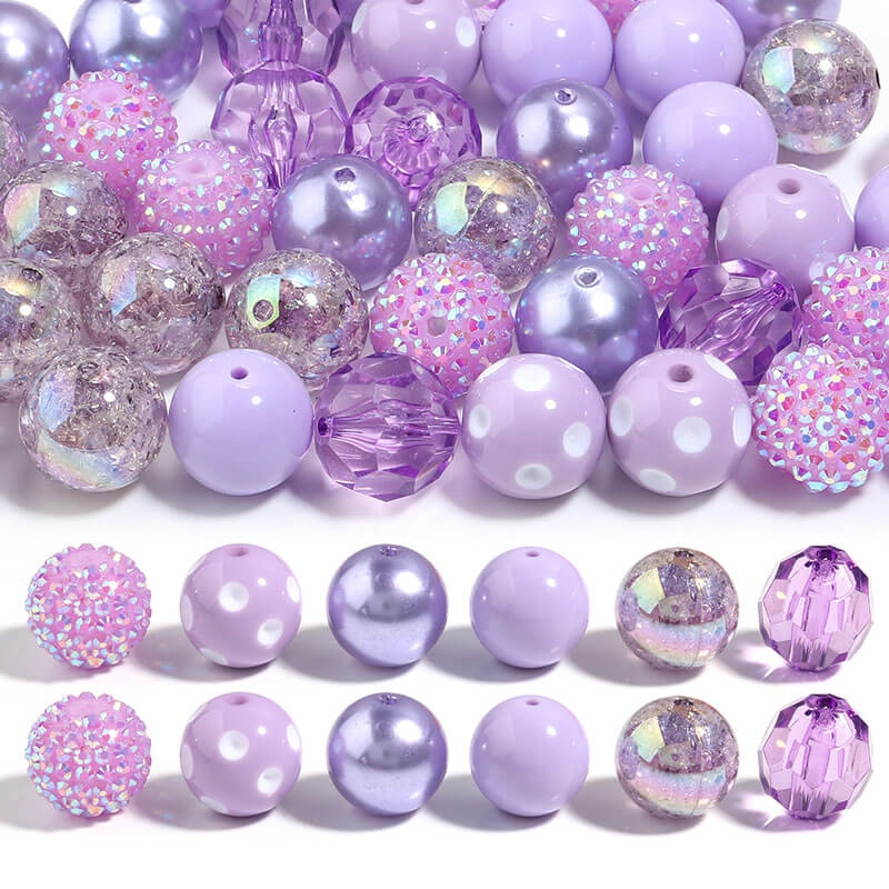 A252-20MM Acrylic Beads Mixed (Matching Game)