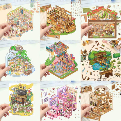 A269-Mini World 3D Stickers 6 (Color Matching Game)