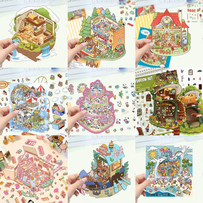 A269-Mini World 3D Stickers 6 (Color Matching Game)