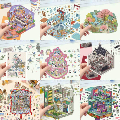 A269-Mini World 3D Stickers 6 (Color Matching Game)