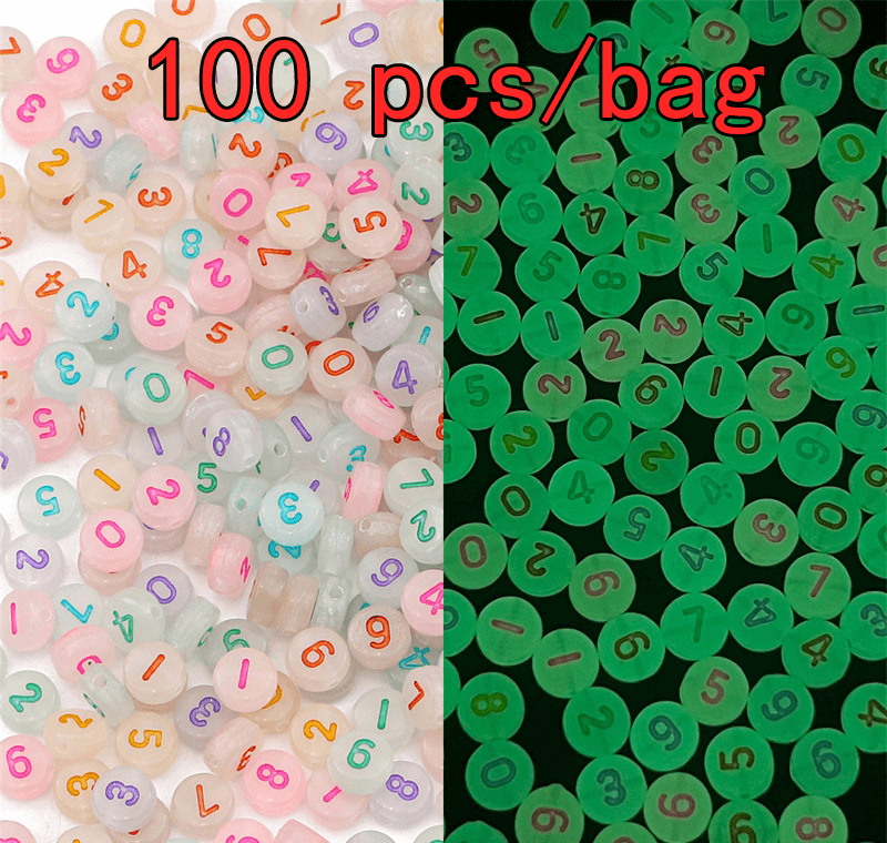 A270-(4x7MM)Luminous Number Beads (Matching Game)
