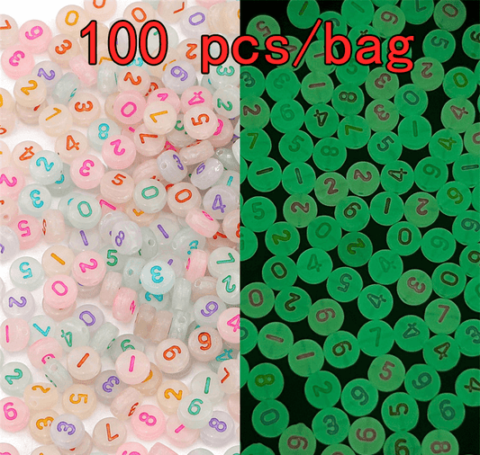 A270-(4x7MM)Luminous Number Beads (Matching Game)