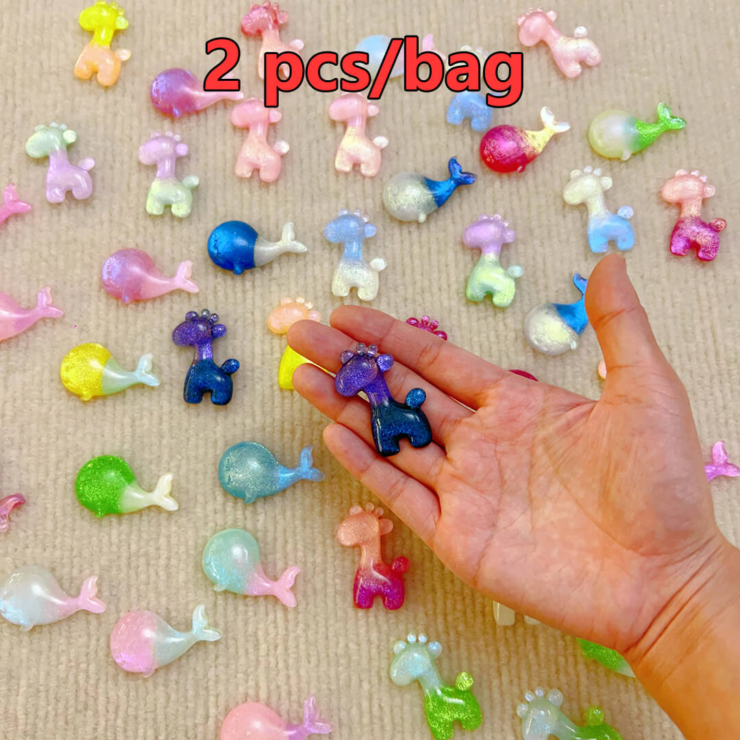 A294-Resin Giraffe&Whale Charm (Color Matching Game)